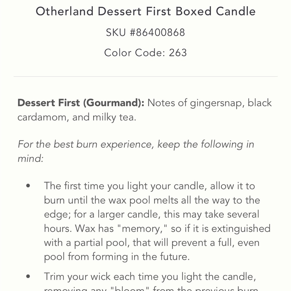 🧁 Otherland Dessert First candle - Picture 3 of 9